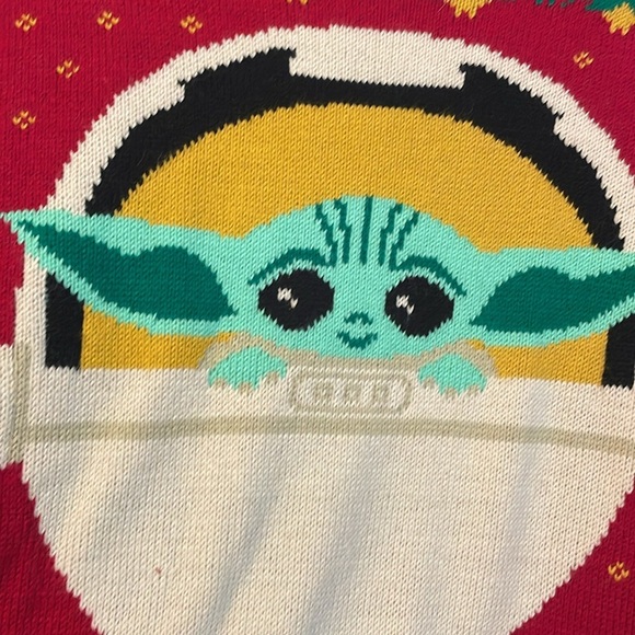 Star Wars Grogu Frog Mandalorian Ugly Christmas Sweater Knit size XL - Picture 9 of 16